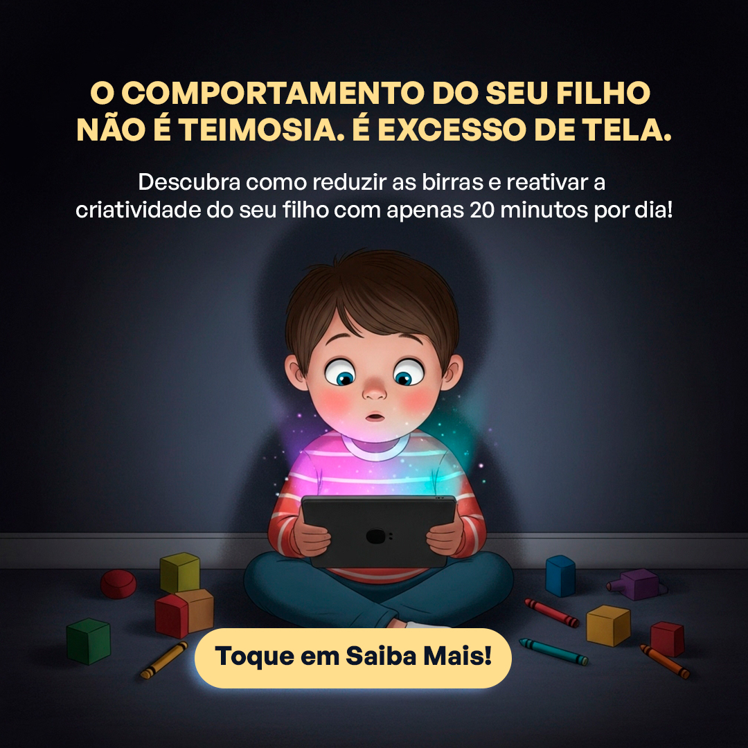 Reduza o tempo de tela e reative a criatividade do seu filho